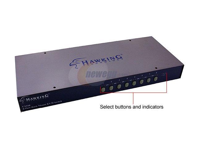 HAWKING CS168 8-Port KVM Switch with Rack-Mount - USED-