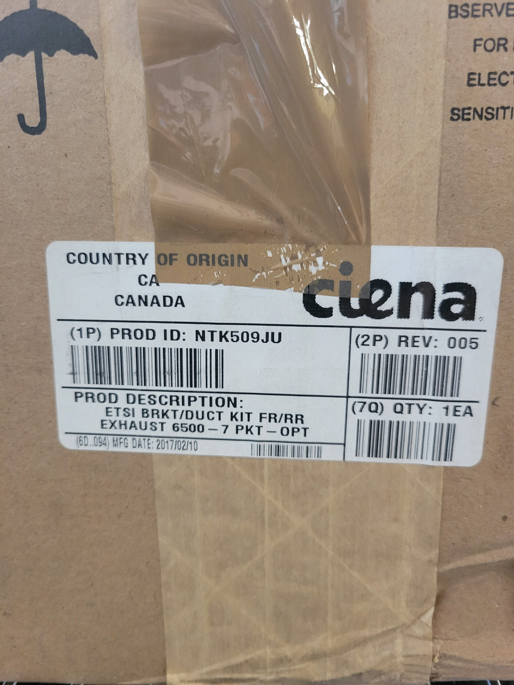 CIENA -NEW OPEN BOX- NTK509JU SHELF BRKT AND AIR BAFFLE KIT, 6500-7 PKT-OPT