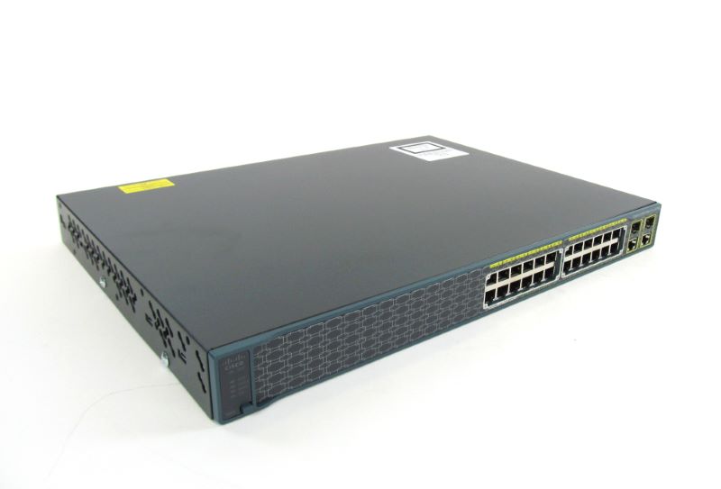Cisco Used WS-C2960+24PC-S 24 Port PoE Ethernet Network Switch