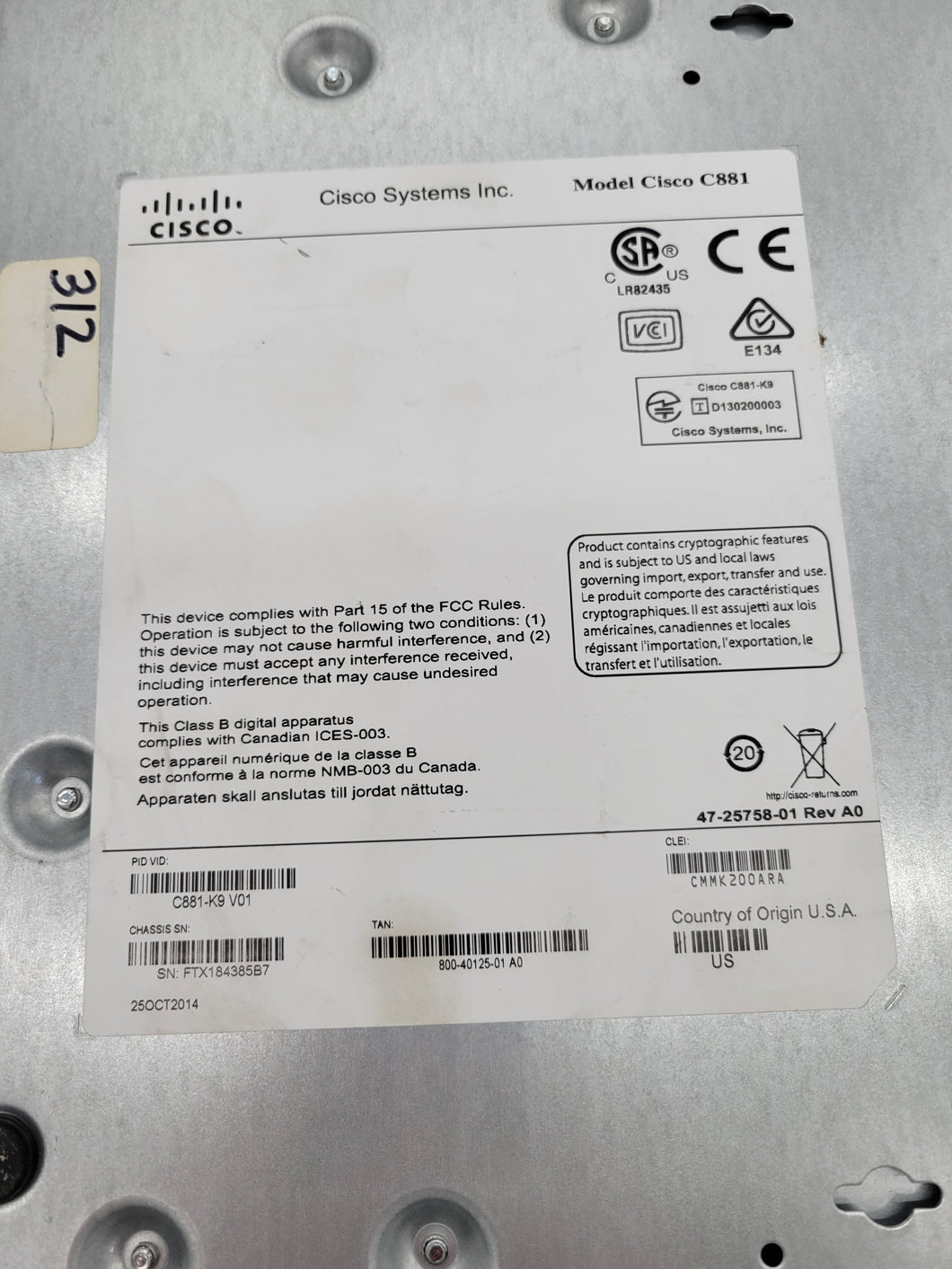 CISCO CATALYST 2960-C 8tc s v01