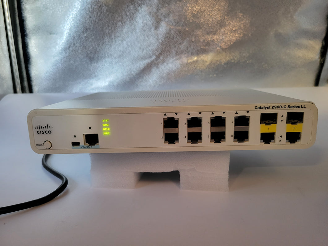 CISCO CATALYST WS-C2960C-8TC-S VO1 USED-TESTED 8-PORT SWITCH