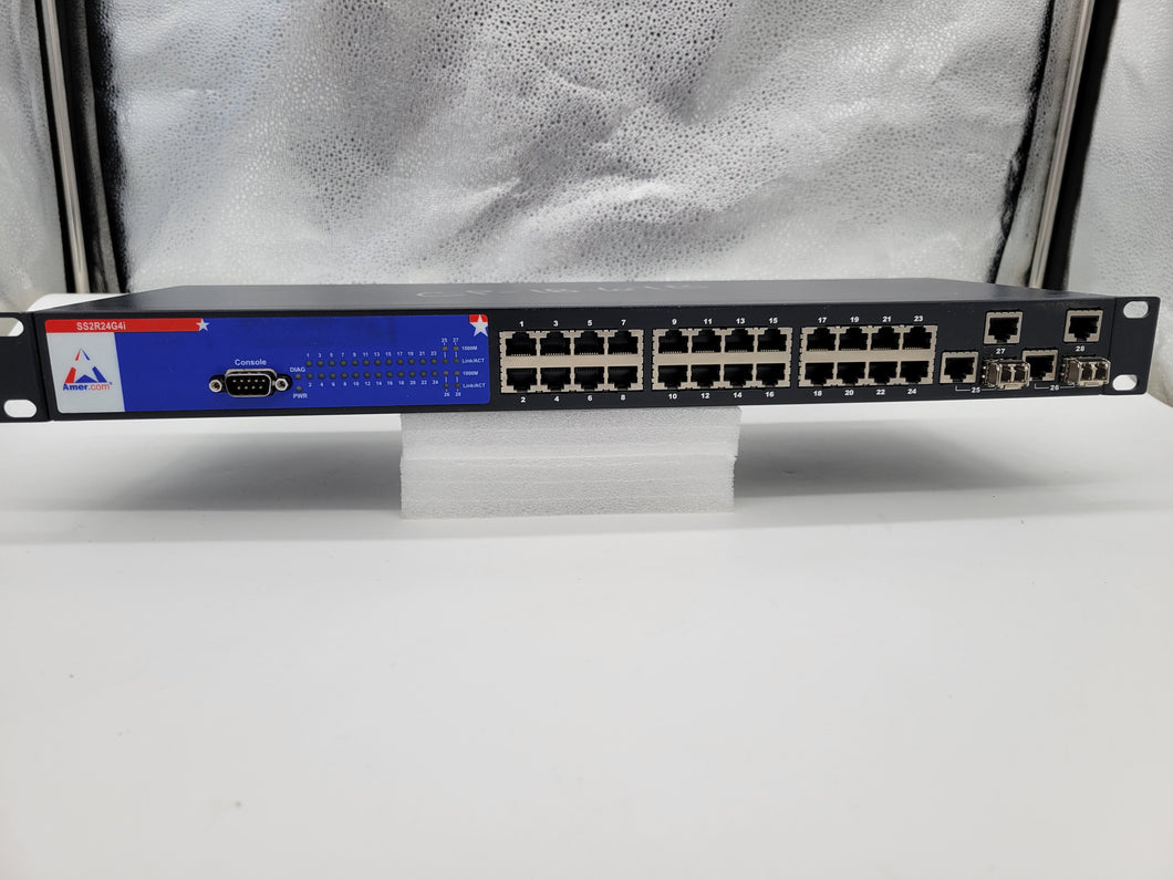 AMER NETWORKS SS2R24G4i USED-TESTED  28 Ports - Manageable - Gigabit Ethernet Switch